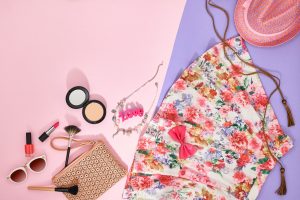 Fashion summer clothes accessories. Date outfit