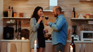Couple having romantic date
