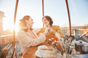 Date in beautiful place