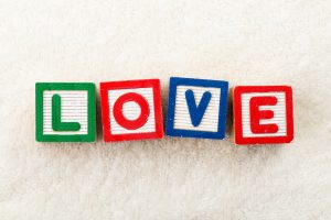 Love wooden toy block